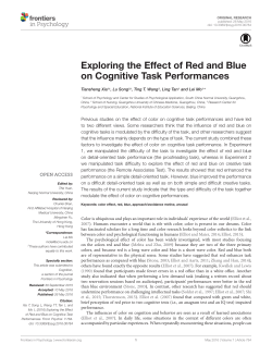 Exploring the Effect of Red and Blue on Cognitive Task
