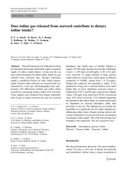 Does iodine gas released from seaweed contribute to dietary iodine