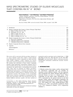 Mass spectrometric studies of elusive molecules that contain an N+