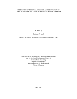 prediction of residual stresses and distortion of carbon fiber/epoxy
