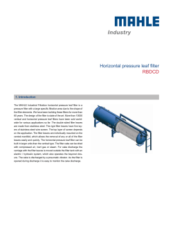 Horizontal pressure leaf filter RBDCD