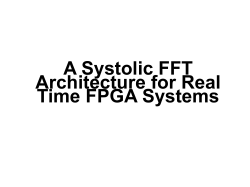 Systolic FFT Architecture for FPGAs