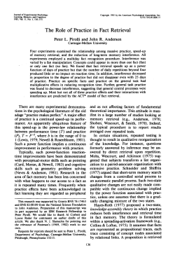 The Role of Practice in Fact Retrieval