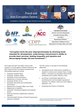 Fraud and Anti-Corruption Fact Sheet