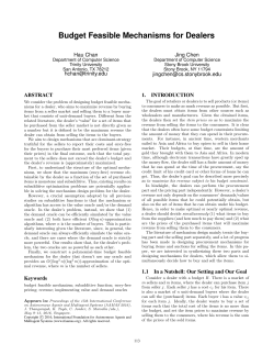 Budget Feasible Mechanisms for Dealers