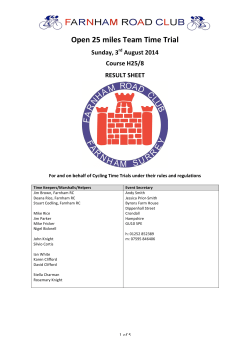 2nd Aug 2014 - Team Time Trial - Open 25