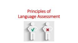 Principles of Language Assessment