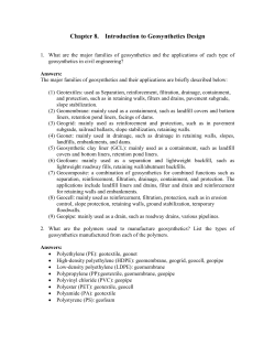 Chapter 8. Introduction to Geosynthetics Design