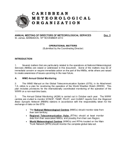 DMS2013 Doc 5 - Caribbean Meteorological Organization