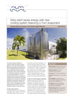 Dairy plant saves energy with new cooling system featuring U