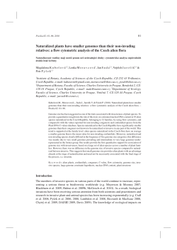 Naturalized plants have smaller genomes than their non
