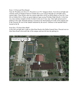 Baseball Field Directions and Parking