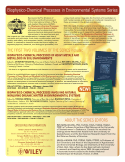 Biophysico-Chemical Processes in Environmental Systems Series