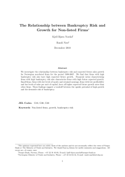 The relationship between bankruptcy risk and growth for non