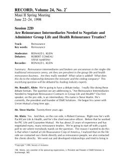 Are Reinsurance Intermediaries Needed to Negotiate