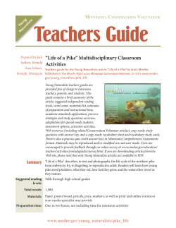 Teachers guide - Minnesota DNR