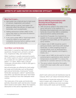 Effects of hard water on herbicide efficacy