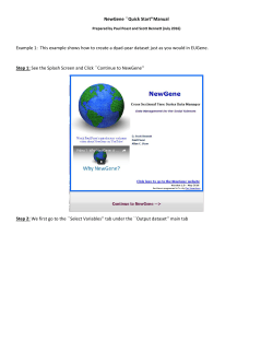 NewGene ``Quick Start``Manual Example 1: This example shows