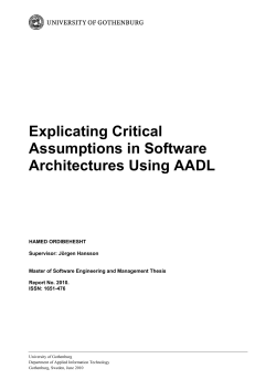 Explicating Critical Assumptions in Software Architectures