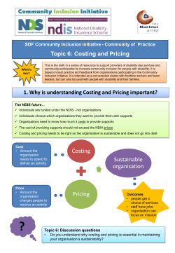 Costing Pricing Sustainable organisation