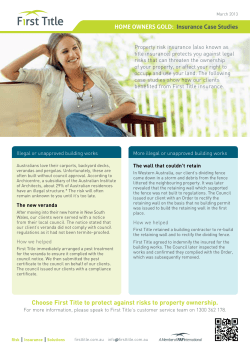 Choose First Title to protect against risks to property ownership.