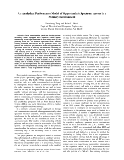 An Analytical Performance Model of Opportunistic Spectrum Access