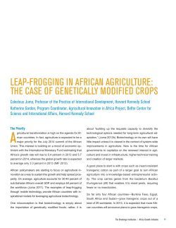 Leap-frogging in African Agriculture: The Case of Genetically