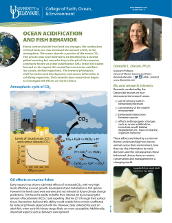 OCEAN ACIDIFICATION AND FISH BEHAVIOR CO2