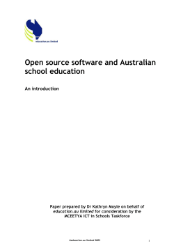 open source software in australian school education