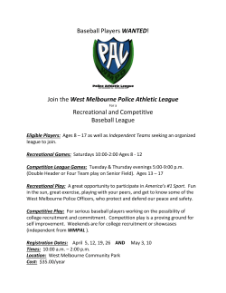 Baseball Players WANTED! Join the West