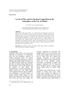 Levels of PM10 and its Chemical Composition in the Atmosphere of