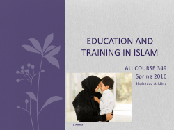 Education and Training in Islam