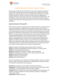 CBT vs CT - School of Psychology