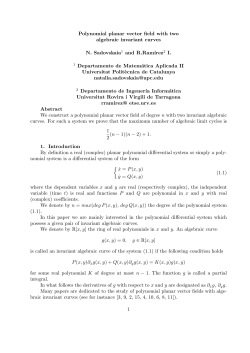 Polynomial planar vector field with two algebraic invariant curves N
