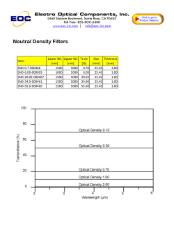Electro Optical Components, Inc. Neutral Density Filters