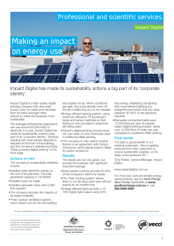 Making an impact on energy use