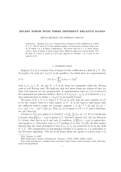 BINARY FORMS WITH THREE DIFFERENT