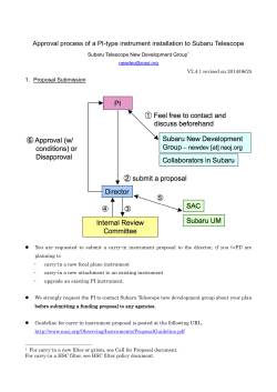Approval process of a PI-type instrument installation to Subaru