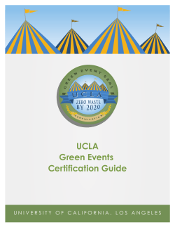 UCLA Green Events Certification Guide