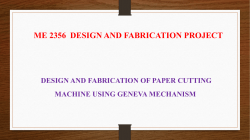 MECHANISMS Geneva wheel mechanism