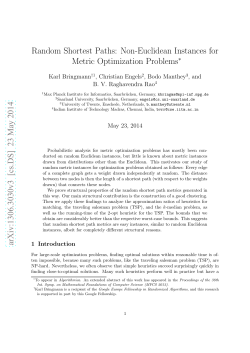 Random Shortest Paths: Non-Euclidean Instances for Metric
