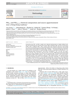 PM2.5 and PM10-2.5 chemical composition and source