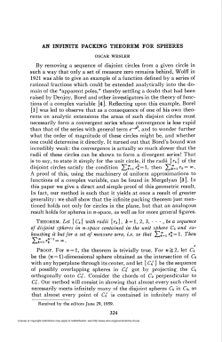 AN INFINITE PACKING THEOREM FOR SPHERES