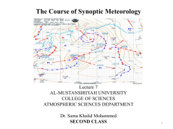 The Course of Synoptic Meteorology