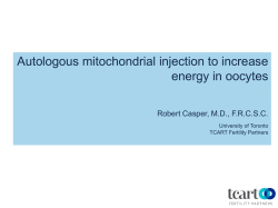 Autologous mitochondrial injection to increase energy