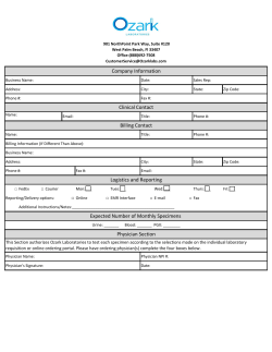 Company Information Billing Contact Clinical Contact