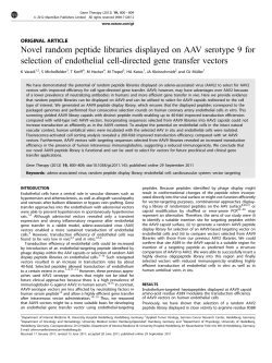 Novel random peptide libraries displayed on AAV serotype