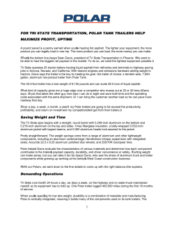1 FOR TRI STATE TRANSPORTATION, POLAR TANK TRAILERS