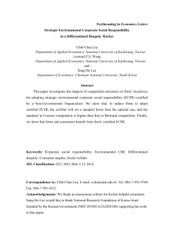 Forthcoming in Economics Letters Strategic Environmental