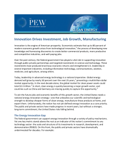 Clean Energy Innovation Drives Investment, Job Growth and